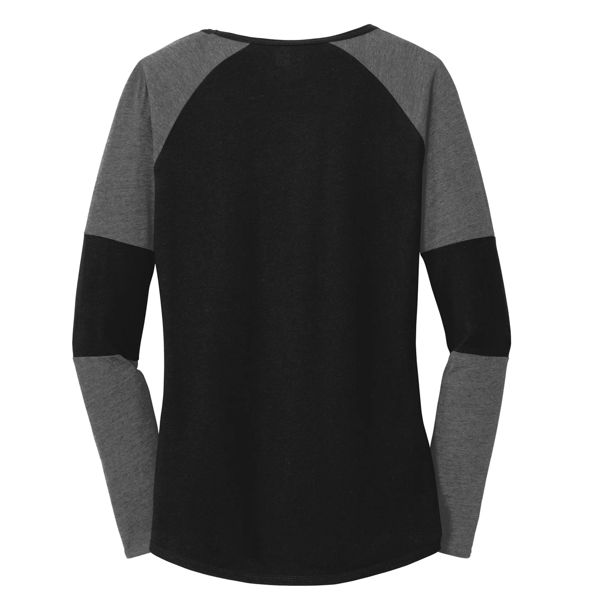 New Era Women's Dark Graphite/Black Solid Tri-Blend Performance Baseball Tee - Image 2