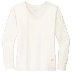 OGIO Women's Ivory Snow Luuma Flex Long Sleeve V-Neck