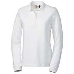 Clique Women's White Long Sleeve Elmira Polo