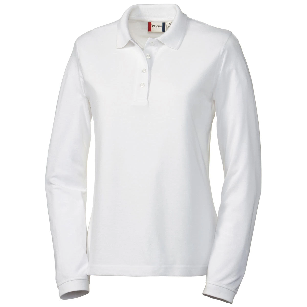 Clique Women's White Long Sleeve Elmira Polo