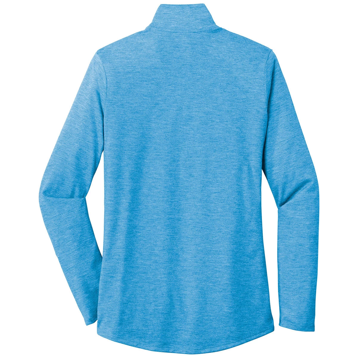 Sport-Tek Women's Pond Blue Heather PosiCharge Tri-Blend Wicking 1/4-Zip Pullover - Image 2