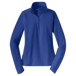 Sport-Tek Women's True Royal Sport-Wick Stretch 1/2-Zip Pullover