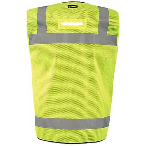 OccuNomix Men's Yellow Mesh Black Bottom Surveyor Vest With Zipper - Image 2