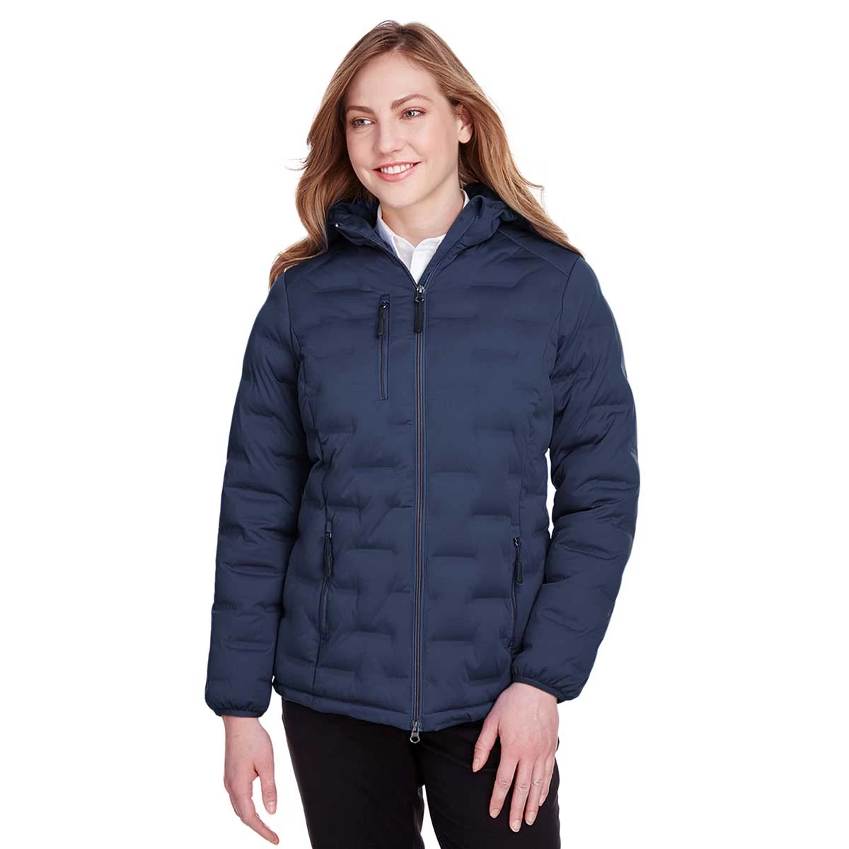 North End Women's Classic Navy/Carbon Loft Puffer Jacket - Image 3