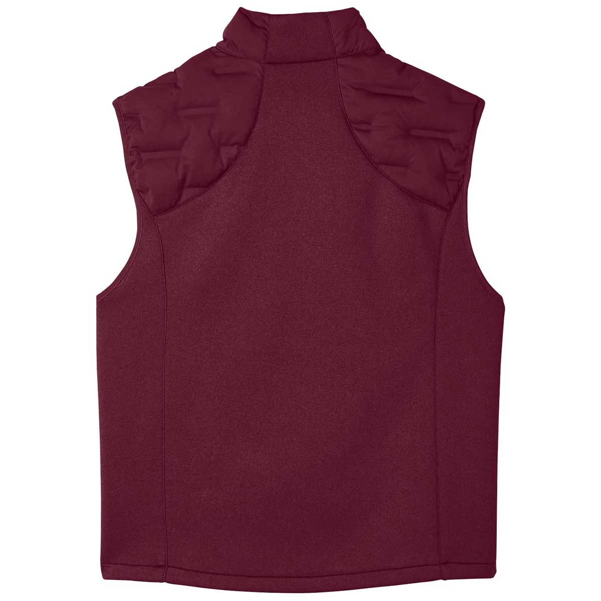 North End Men's Burgundy/Burgundy Heather/Olympic Blue Pioneer Hybrid Vest - Image 2