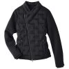 North End Women's Black/Black/Carbon Pioneer Hybrid Bomber Jacket