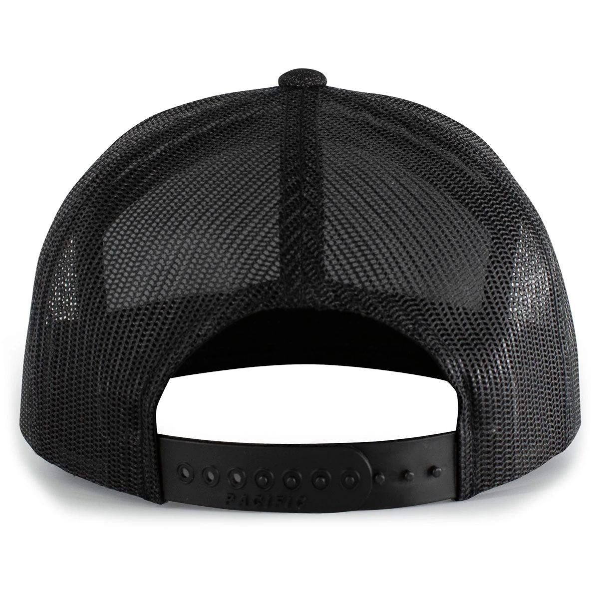 Pacific Headwear Black Heather/Black Heather 6-Panel Arch Trucker Snapback Cap - Image 2