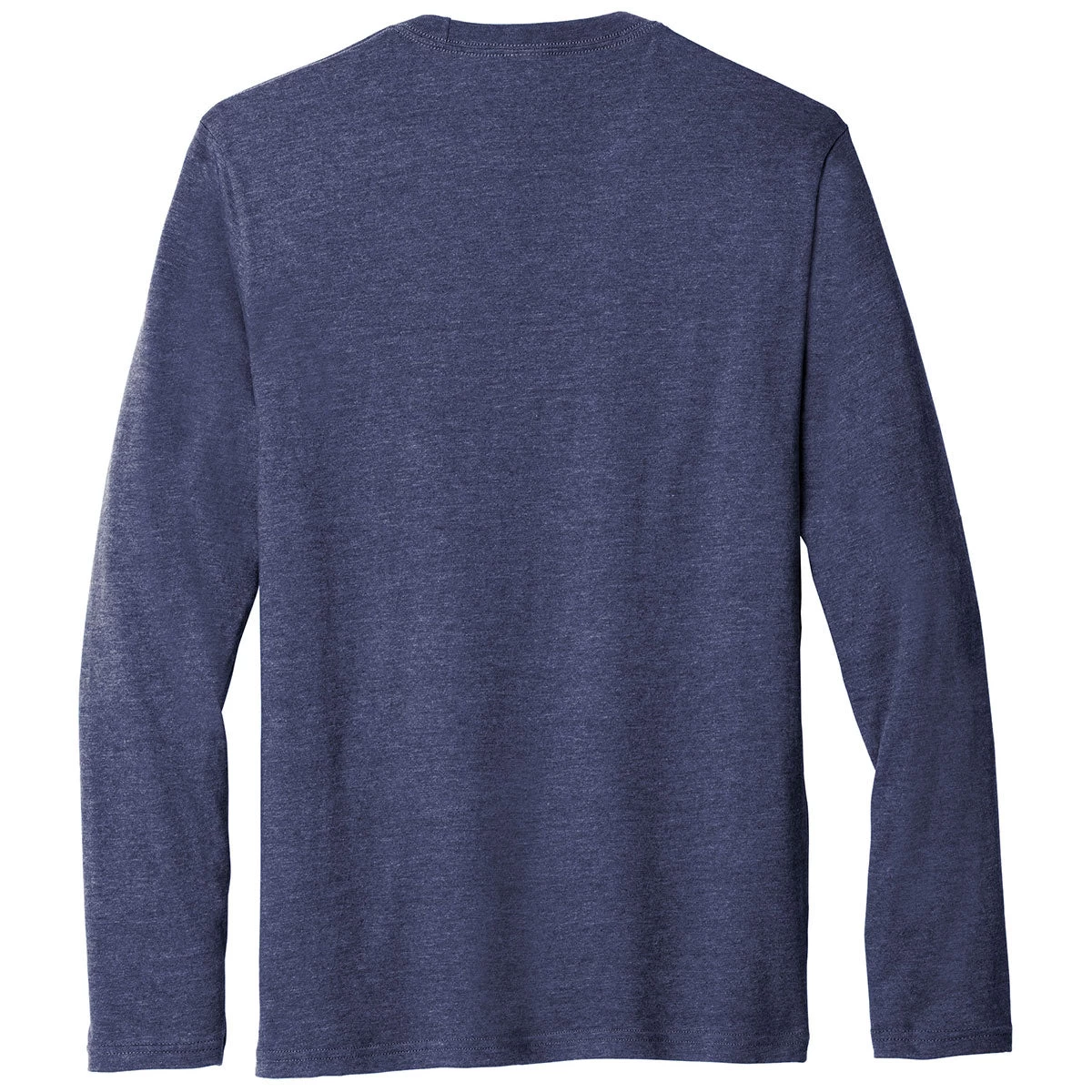 Port & Company Men's Team Navy Heather Long Sleeve Fan Favorite Blend Tee - Image 2