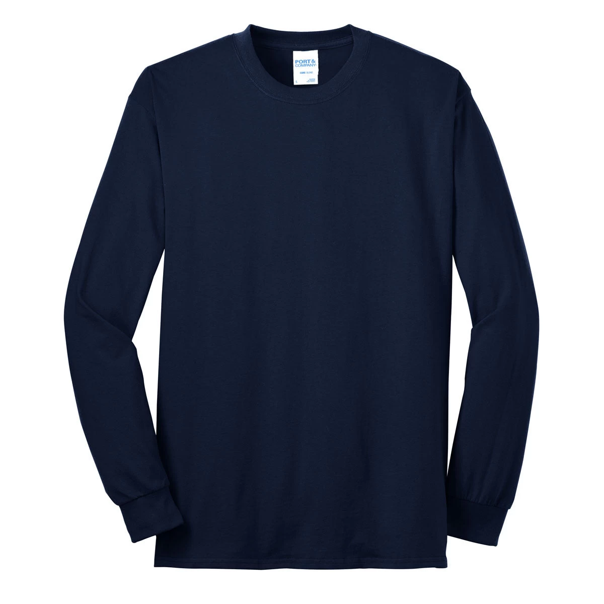 Port & Company Men's Navy Tall Long Sleeve Core Blend Tee