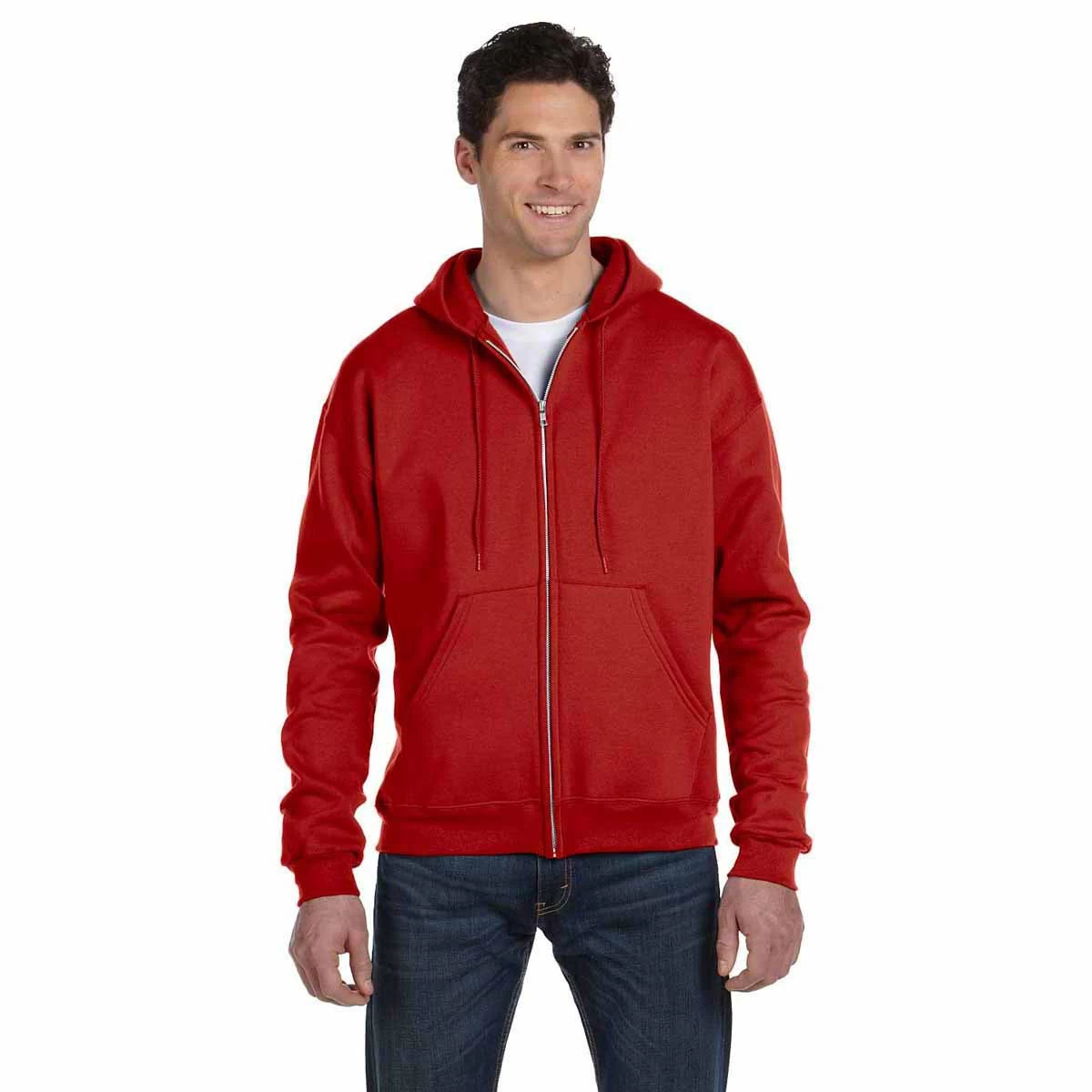 Champion Men's Scarlet Eco 9-Ounce Full Zip Hood - Image 2