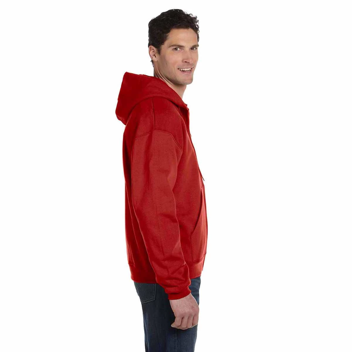 Champion Men's Scarlet Eco 9-Ounce Full Zip Hood - Image 4