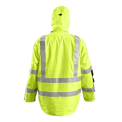 OccuNomix Men's Yellow 3-In-1 Black Bottom Rip Stop Flannel Parka Class 3 - Image 2