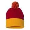 Sportsman Red/Gold Pom-Pom 12" Knit Beanie