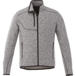 Elevate Men's Light Heather Grey Tremblant Knit Jacket