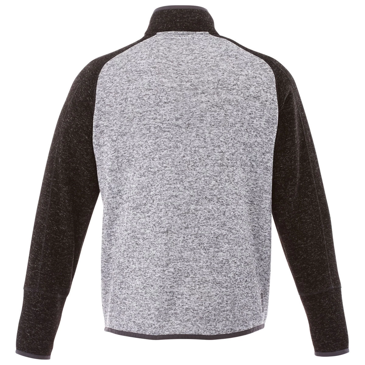 Elevate Men's Light Heather Grey/Black Smoke Heather Vorlage Half Zip Knit Jacket - Image 2