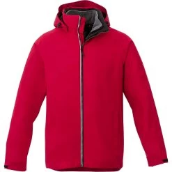 Elevate Men's Team Red/Heather Dark Charcoal Arlington 3-in-1 Jacket