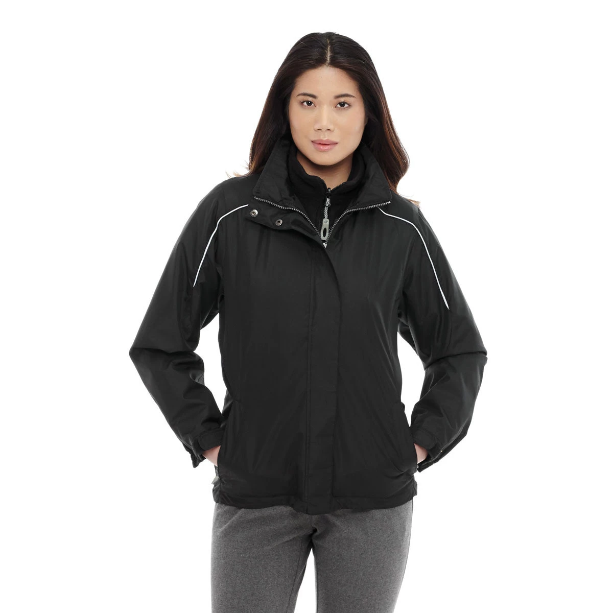 Elevate Women's Black Valencia 3-in-1 Jacket - Image 2