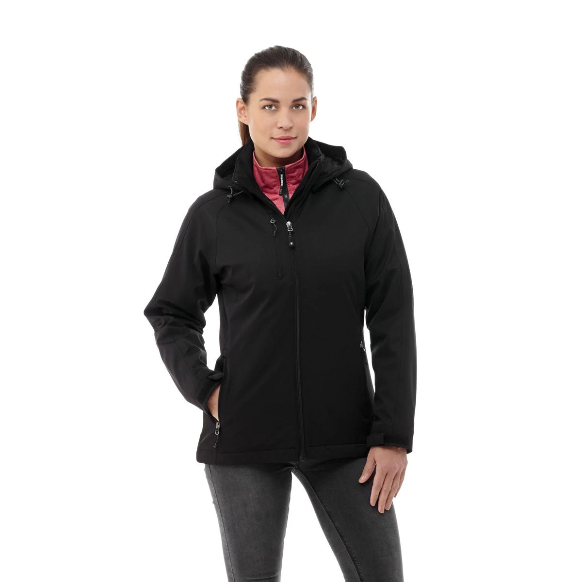 Elevate Women's Black Bryce Insulated Softshell Jacket - Image 3