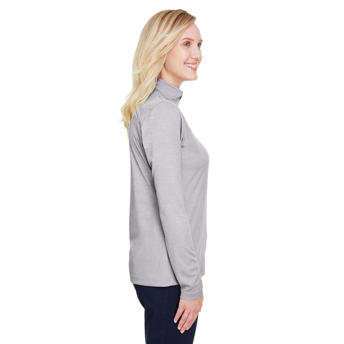 Team 365 Women's Athletic Heather Zone Sonic Heather Performance Quarter-Zip - Image 5