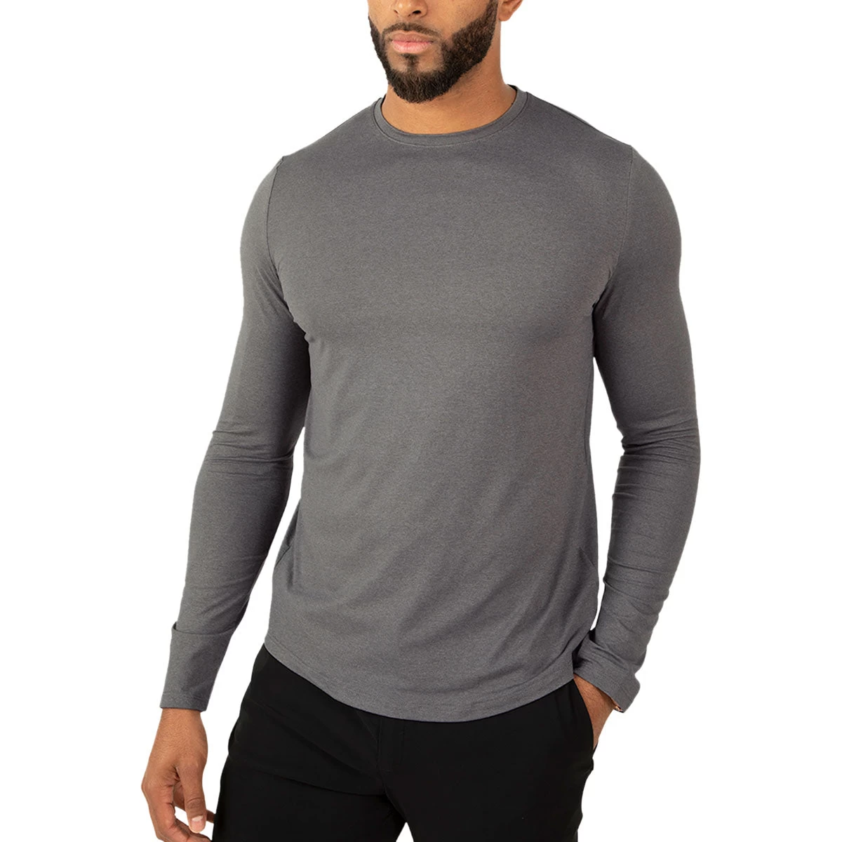 UNRL Men's Heather Steel Ultra Long Sleeve - Image 3