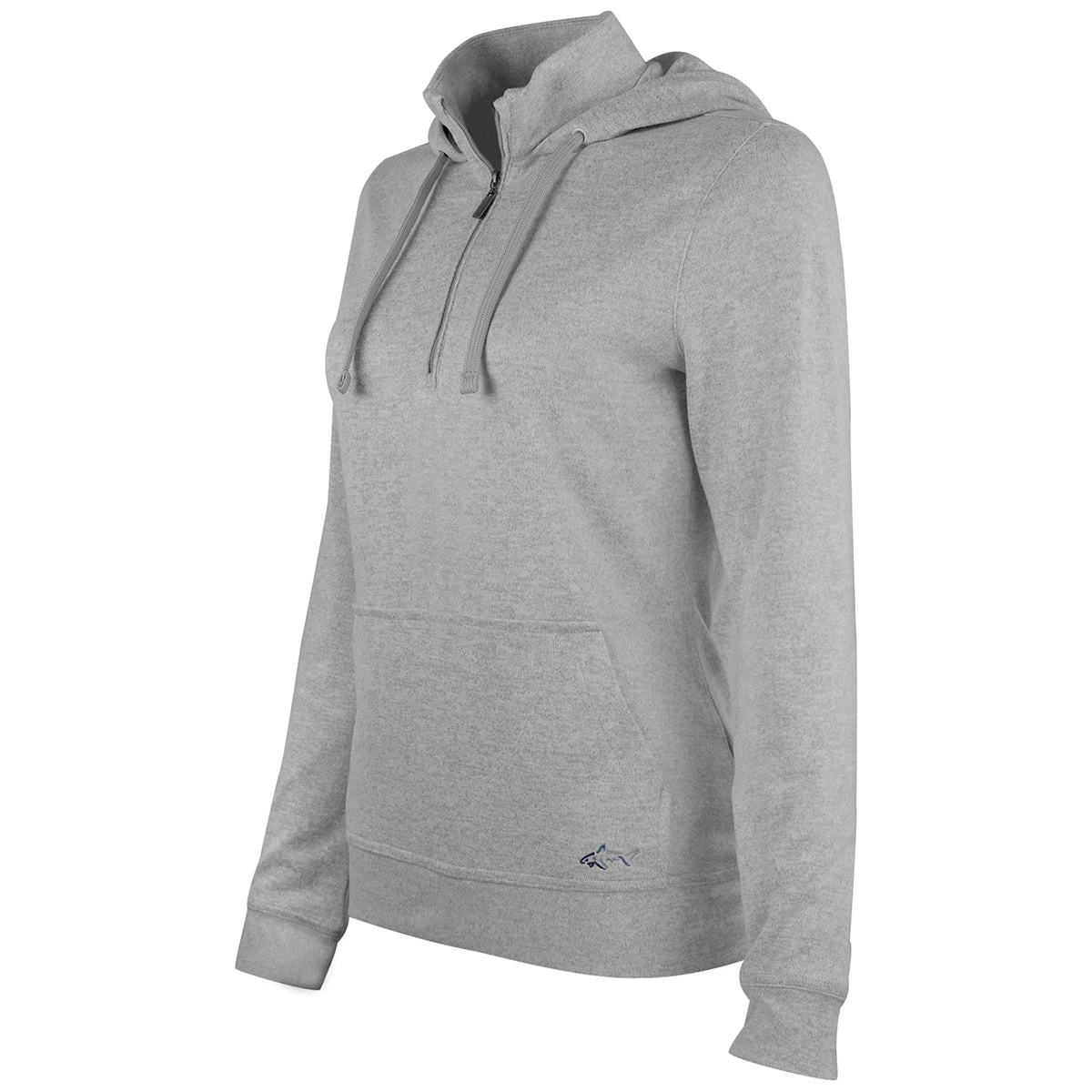 Greg Norman Women's Grey/Heather Lab 1/4 Zip Hoodie - Image 3