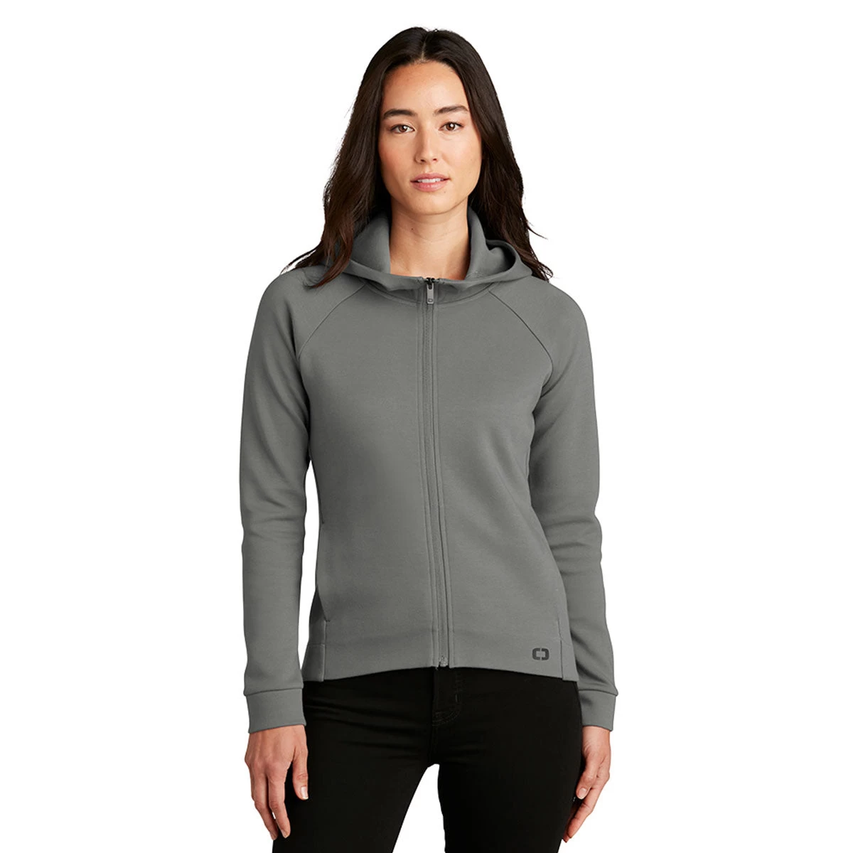 OGIO Women's Turbo Grey Bolt Full Zip Hoodie - Image 4